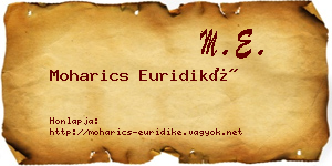 Moharics Euridiké névjegykártya